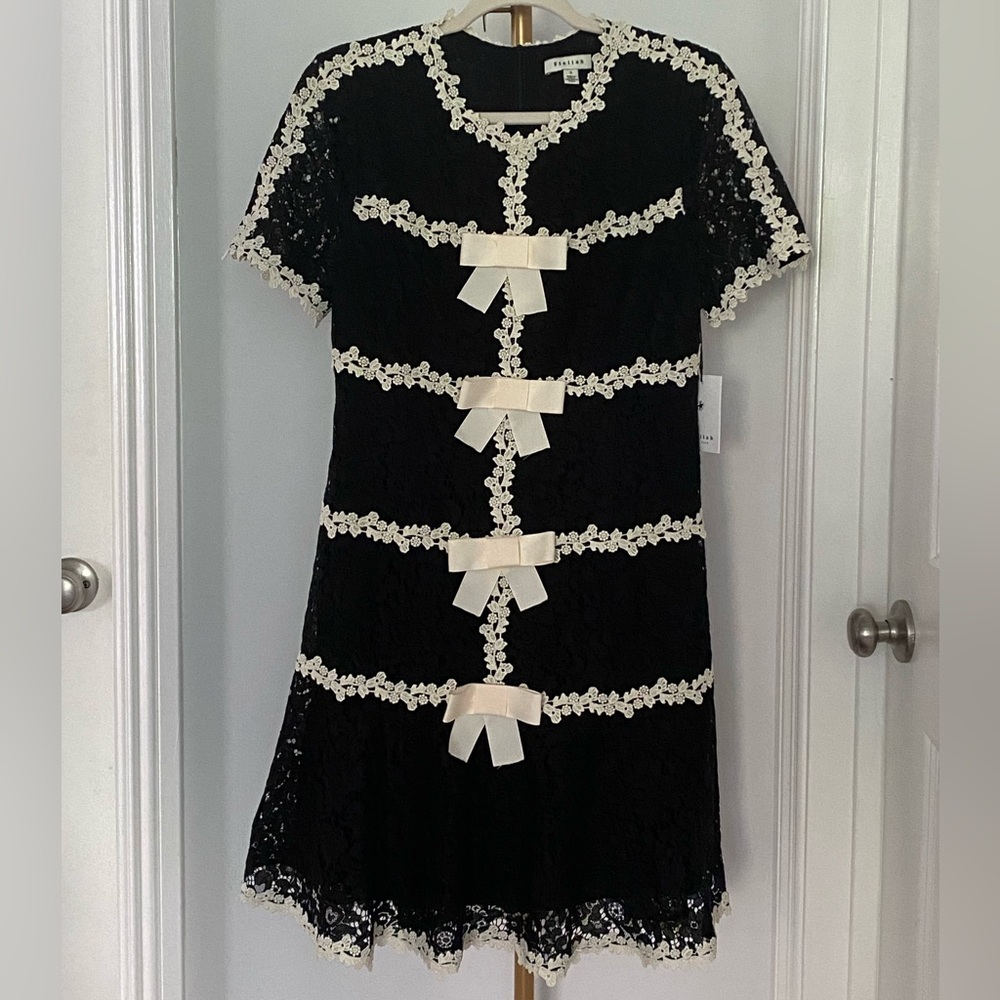 NWT Stellah Black Dress with Cream Lace Dress